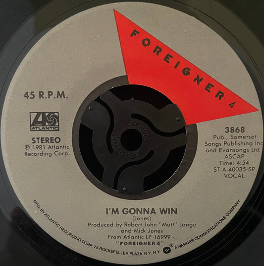 Foreigner – Waiting For A Girl Like You - USED Vinyl 7" Single