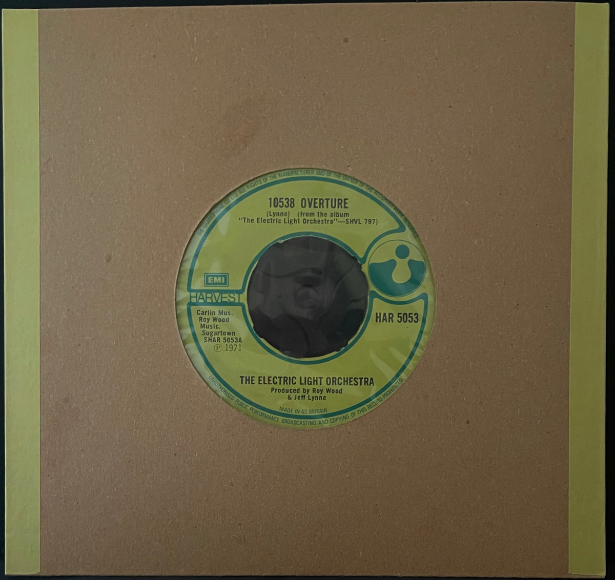 The Electric Light Orchestra – 10538 Overture - USED Vinyl 7" Single