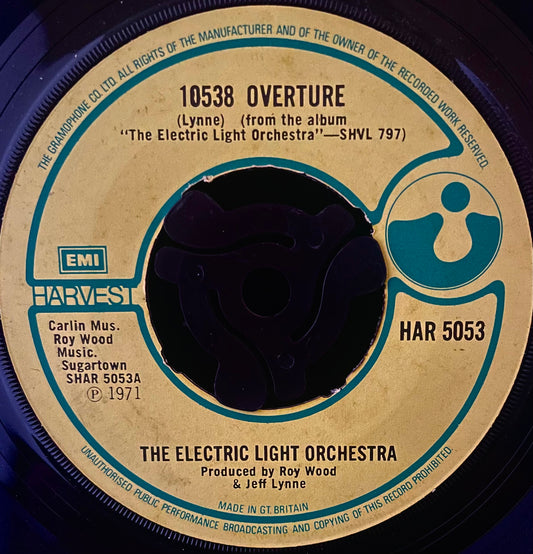 The Electric Light Orchestra – 10538 Overture - USED Vinyl 7" Single