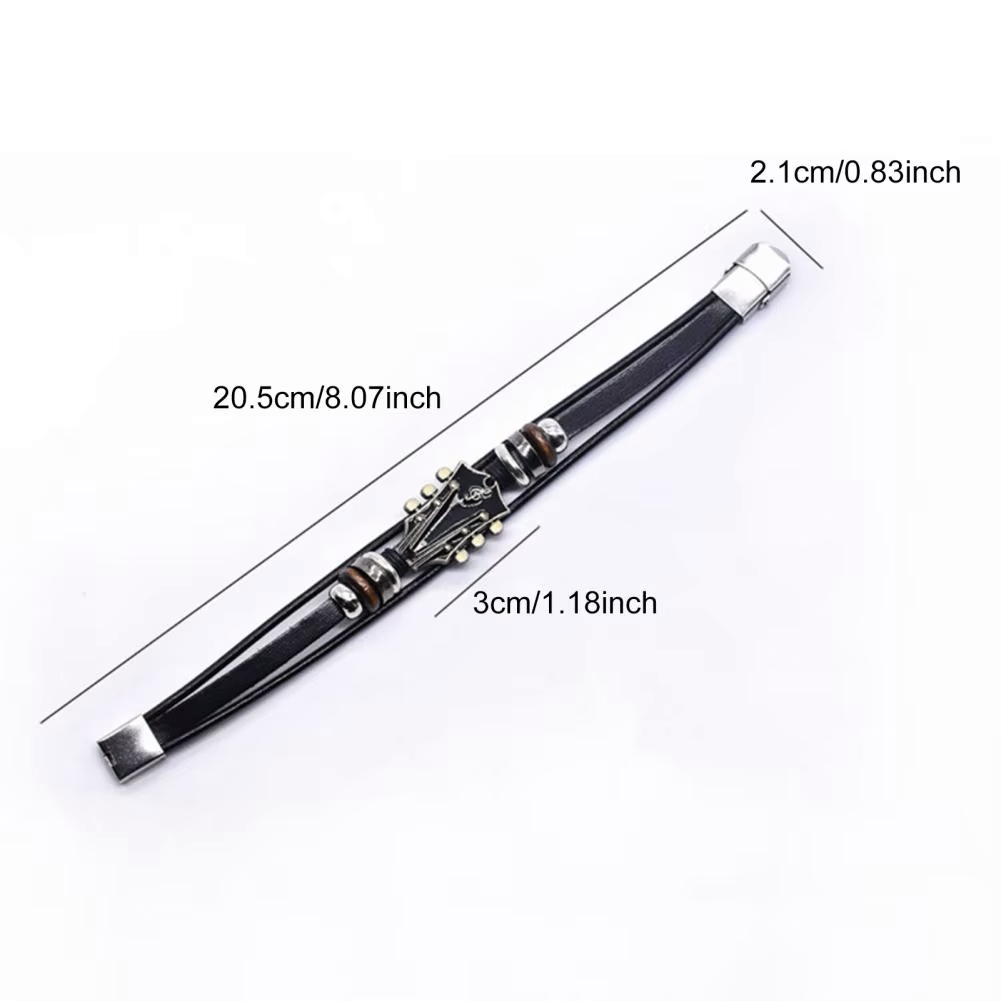 Faux Leather Guitar Bracelet