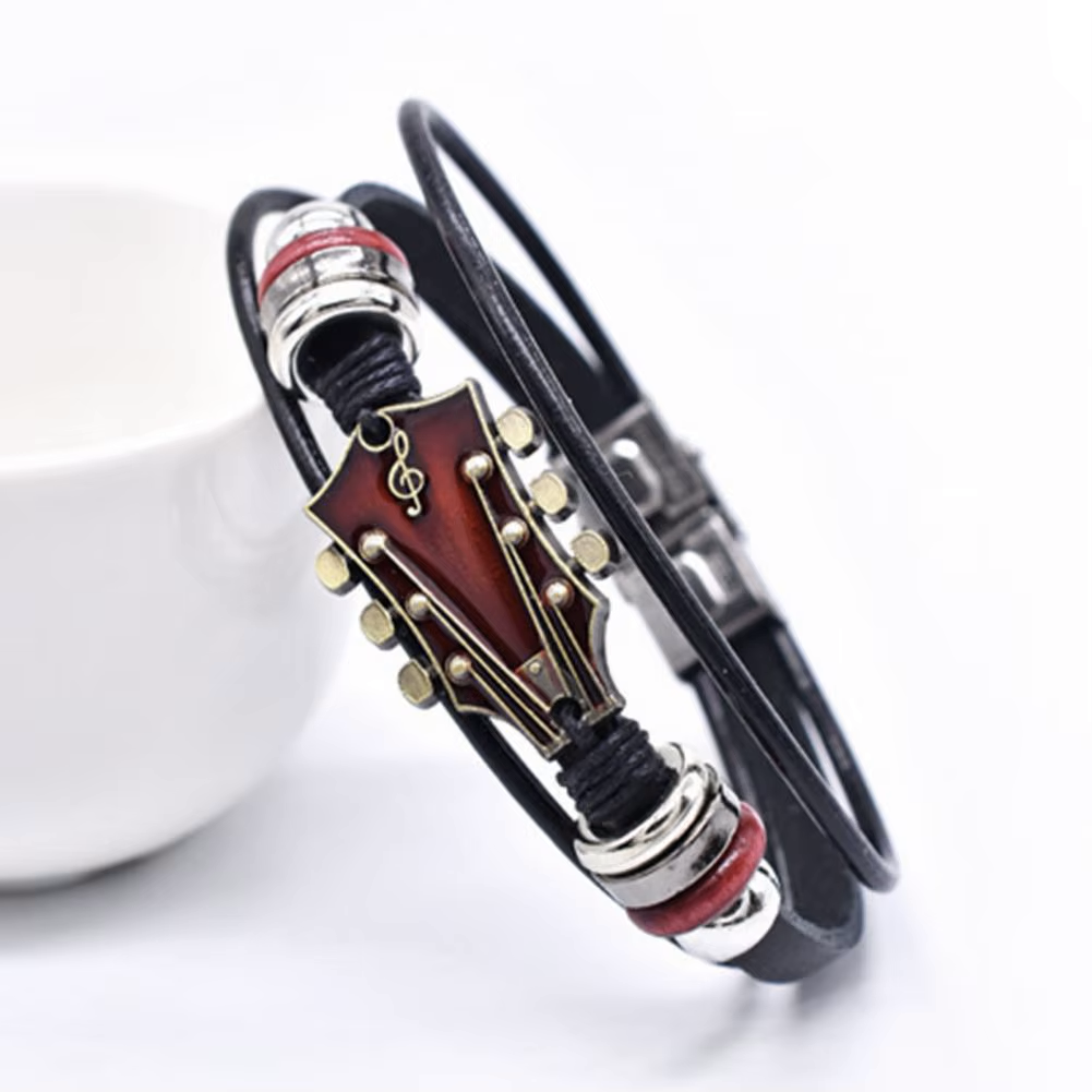 Faux Leather Guitar Bracelet