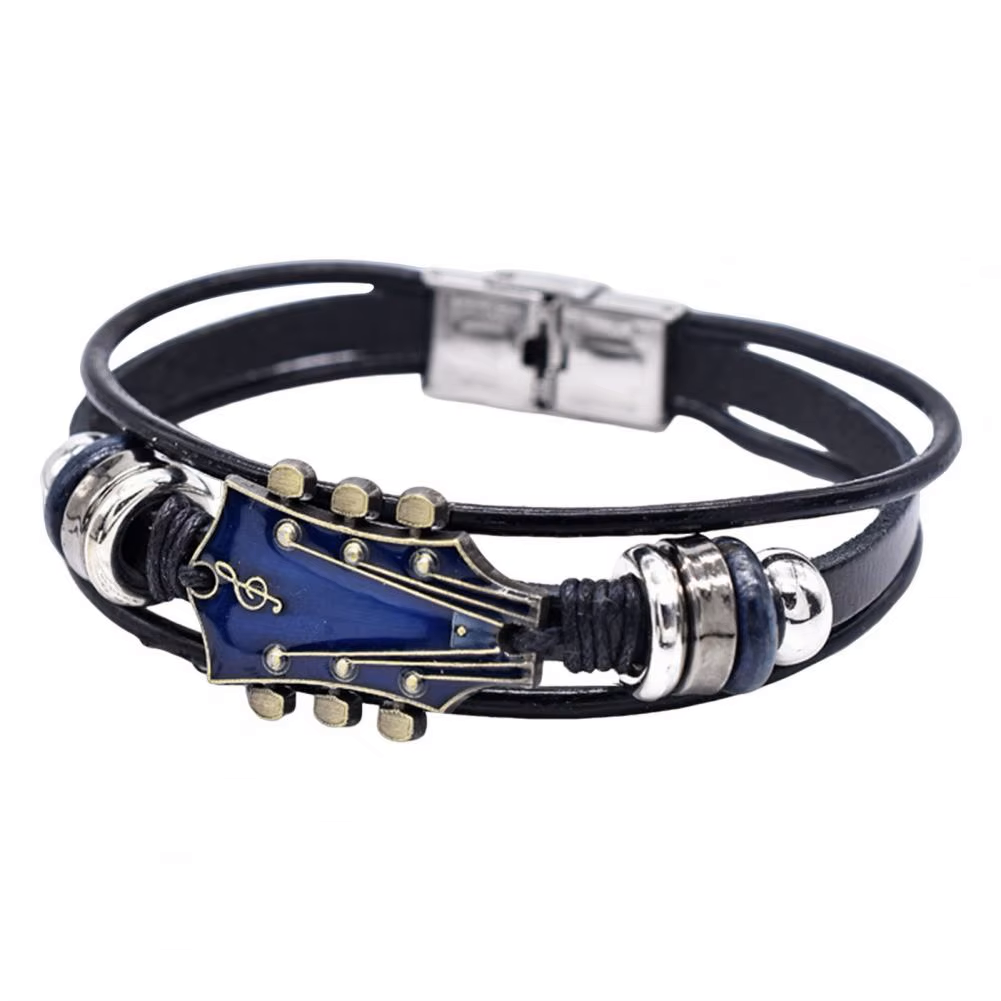 Faux Leather Guitar Bracelet