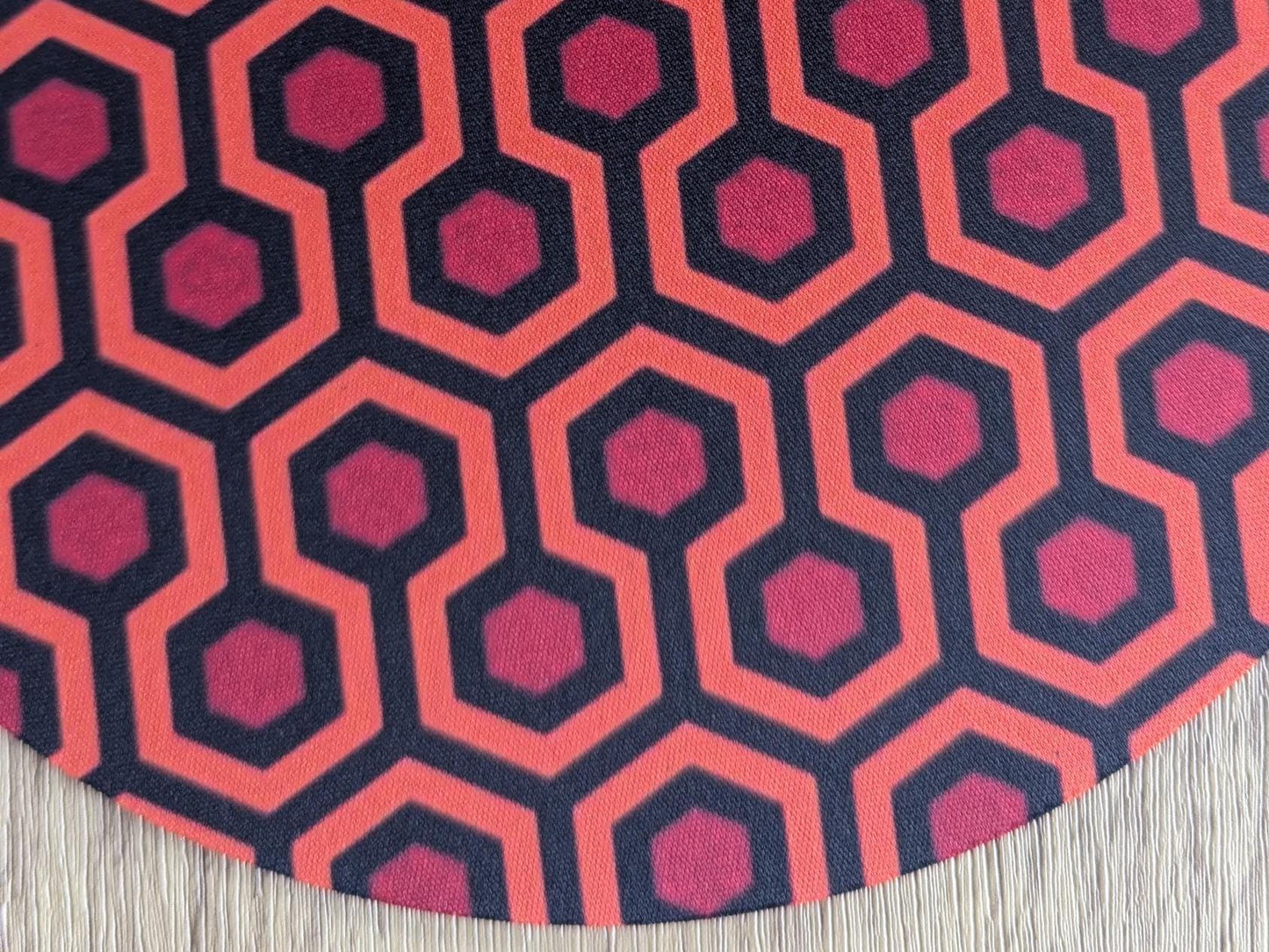 Overlook Hotel Carpet Mouse Pad | Round Horror Film Mousemat | Retro Office Desk Decor Gift
