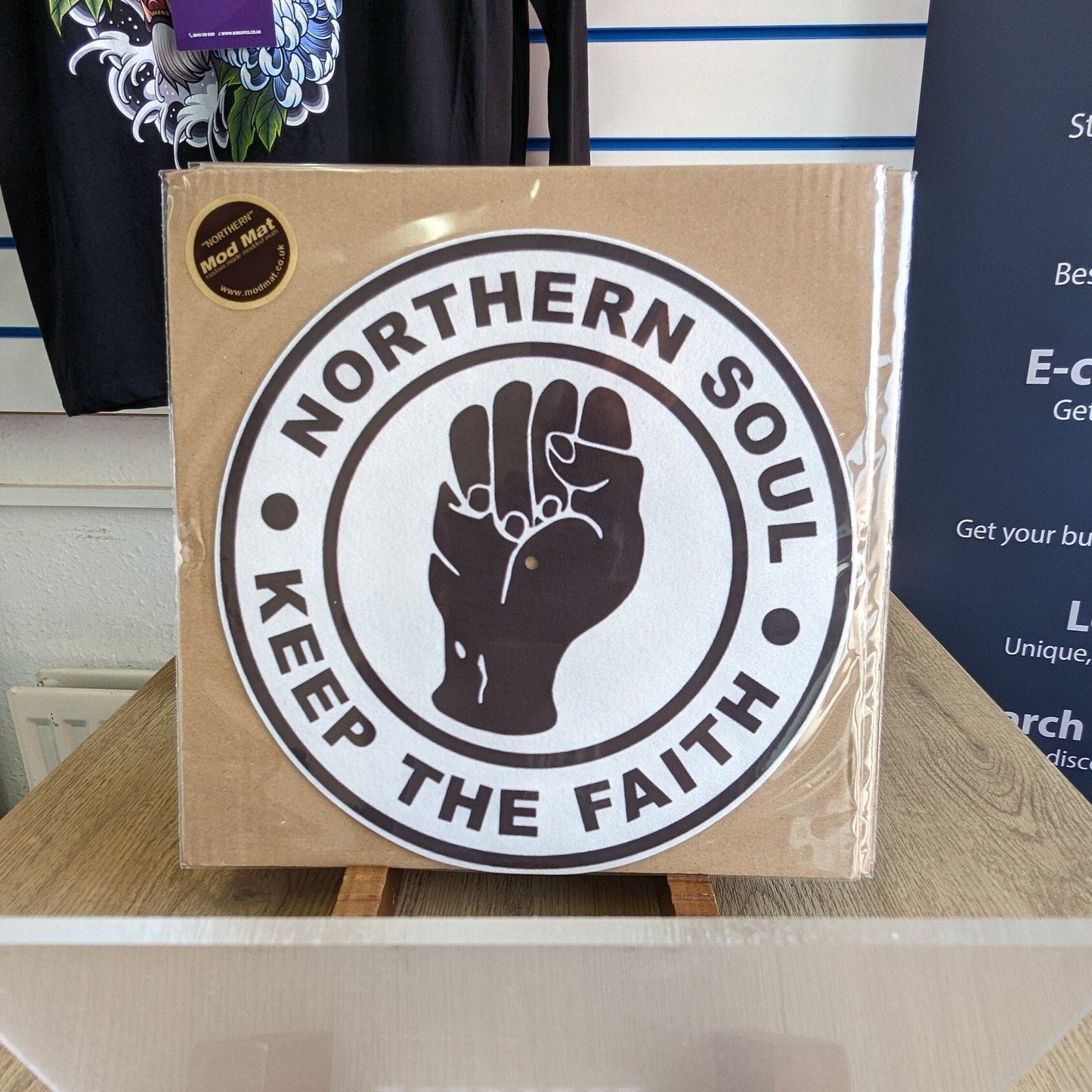 Northern Soul - Keep the Faith Slipmat - Classic black and white