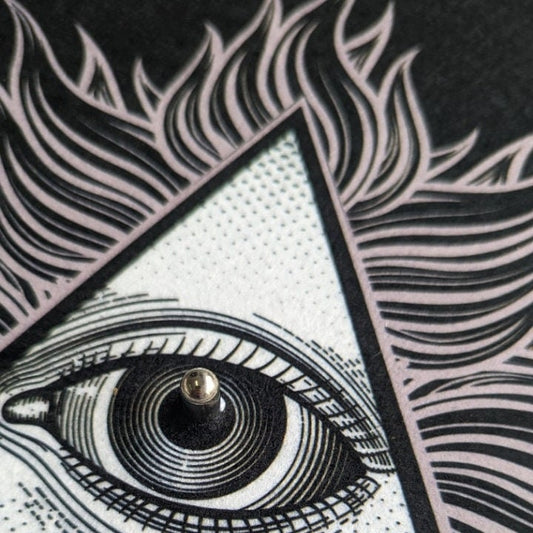 Illuminate Slipmat | All-Seeing Eye Tattoo Style Vinyl Record DJ Mat