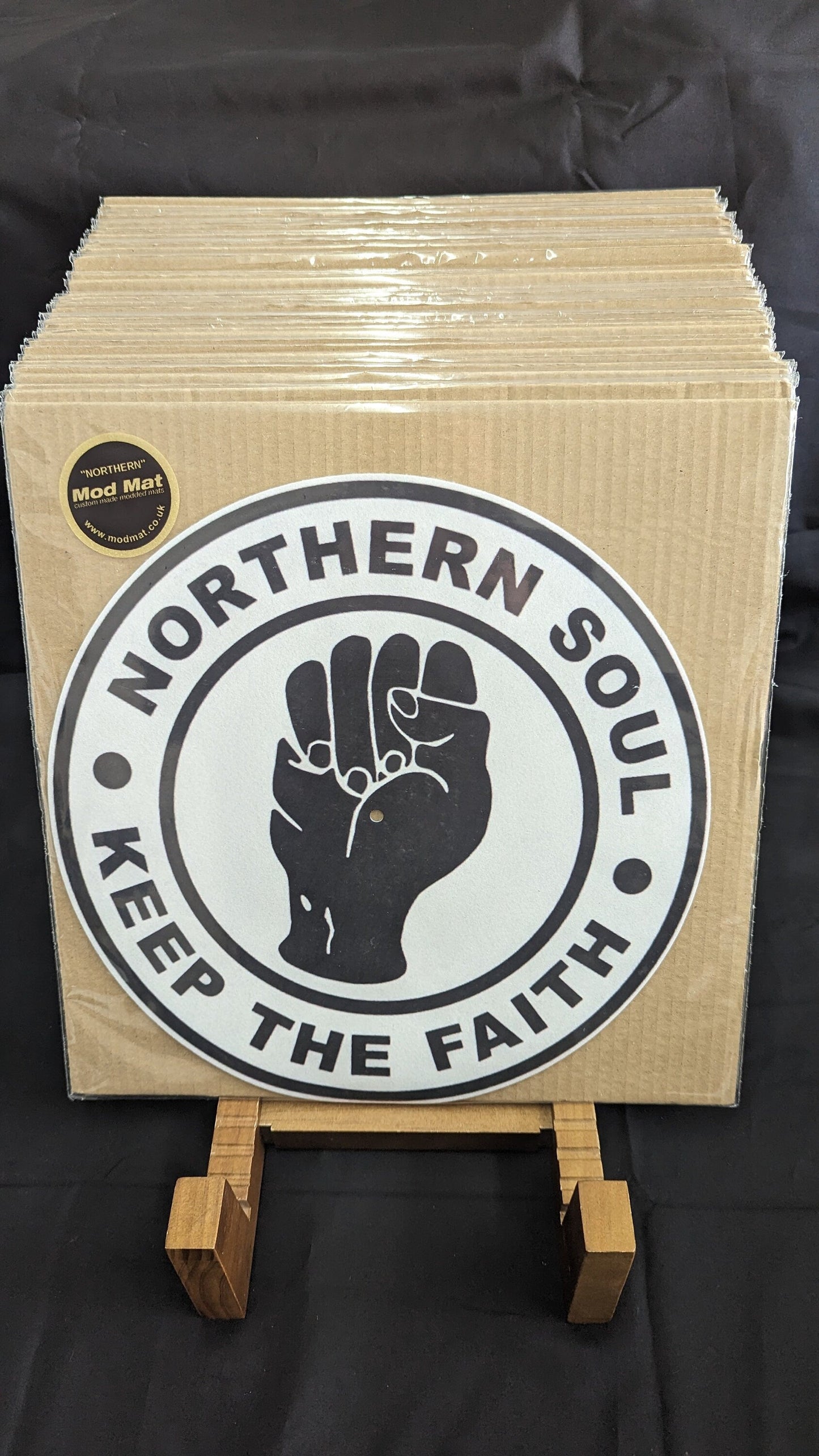 Northern Soul - Keep the Faith Slipmat - Classic black and white