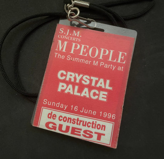 M People - The Summer M Party at Crystal Palace 1996 'ACCESS ALL AREAS' Tour Pass